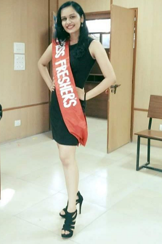 Manushi Chillar as a Miss Fresher during her college days