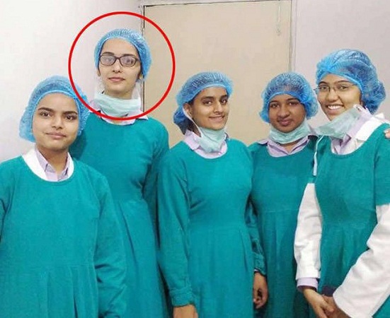 Manushi Chillar as a medical student