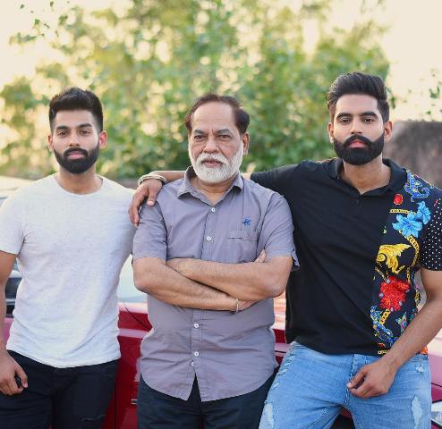 Parmish Verma with his father and brother