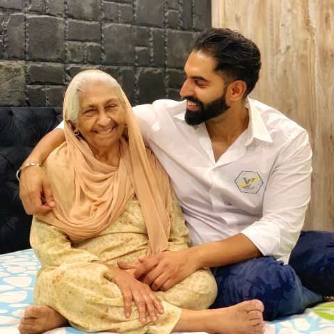 Parmish Verma with his maternal grandmother