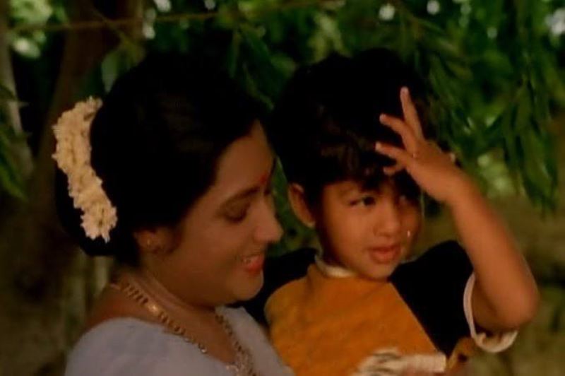 Allu Arjun as a child artist in the 1985 Telugu film 'Vijetha'