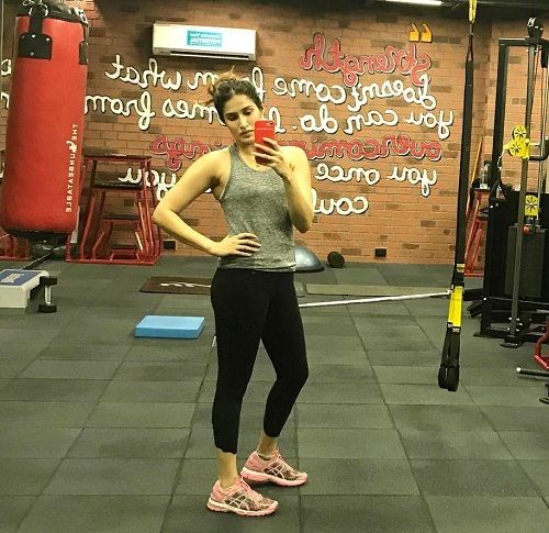 Sagarika Ghatge in the gym