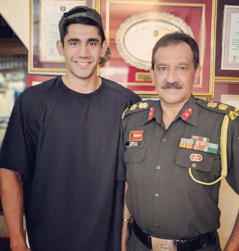 Varun Sood with his father, Brigadier Vineet Sood