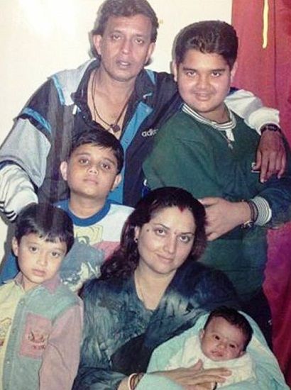 Mithun Chakraborty with his wife Yogita Bali and Children