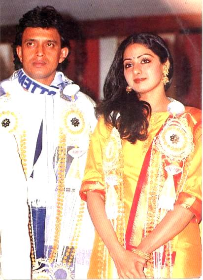 Sridevi with Mithun Chakraborty