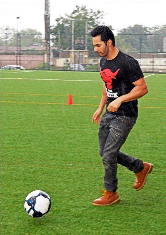 Varun Dhawan Playing Football