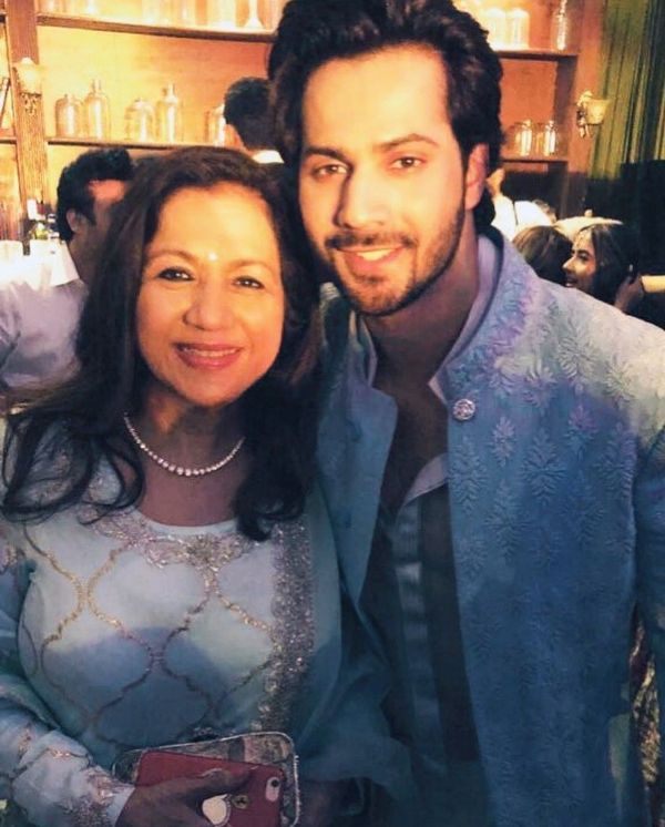 Varun Dhawan With His Mother