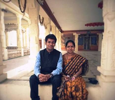 Anudeep Durishetty with his mother