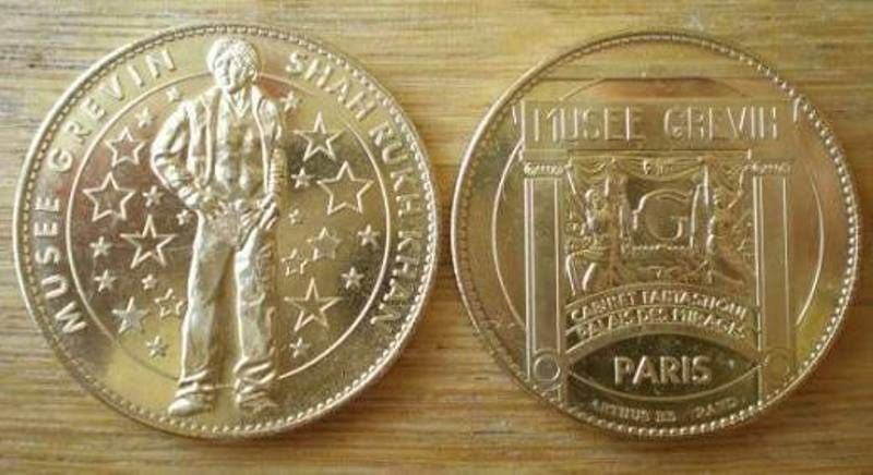 Customise gold coins issued by Paris' Grevin Museum in Shah Rukh Khan's honour