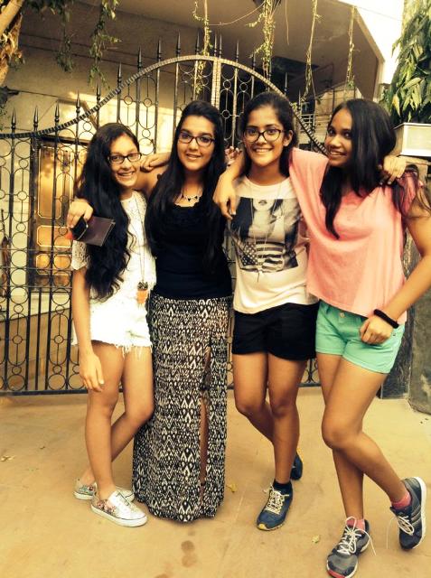 Meghna Shrivastava with her friends