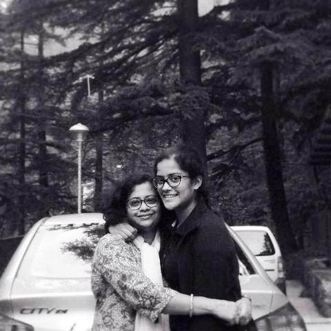 Meghna Shrivastava with her mother