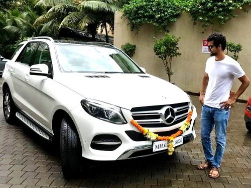 Vicky Kaushal with his Mercedes Benz GLC SUV car