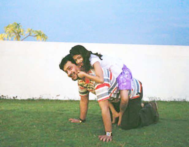 Bhayyuji Maharaj With His Daughter Kuhu