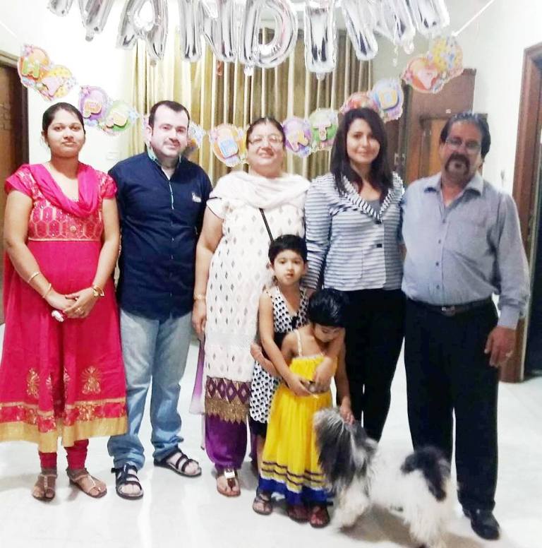 Nandini Rai with her family