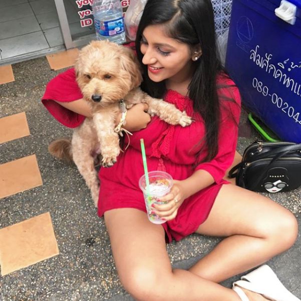 Yashika Anand With Her Pet Dog