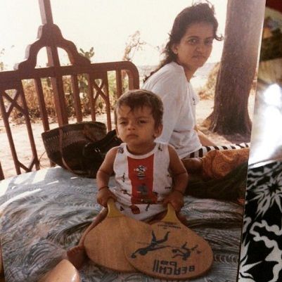 Zaheer Iqbal's childhood picture with his mother