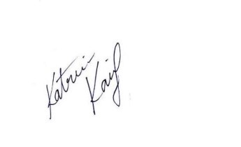 An autograph by Katrina Kaif