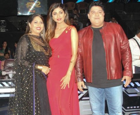 Geeta Kapur with Shilpa Shetty and Sajid Khan
