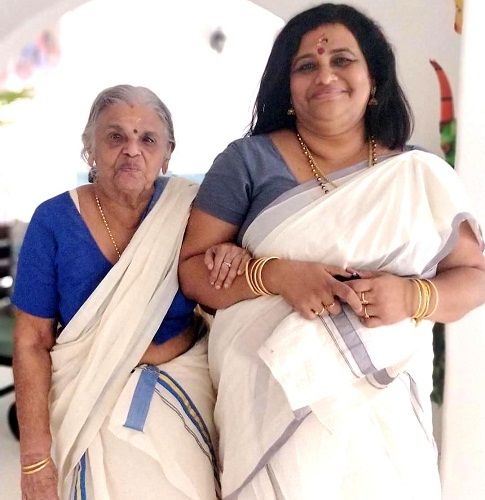 Ranjini Haridas mother Sujatha and grandmother