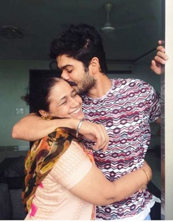 Sunny Kaushal with His Mother