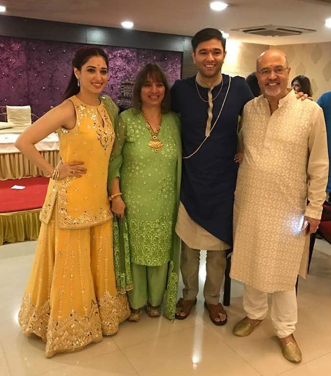 Tamannaah Bhatia with her family