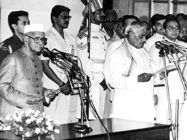 Atal Bihari Vajpayee was sworn in as 10th Prime Minister of India by then President Shankar Dayal Sharma