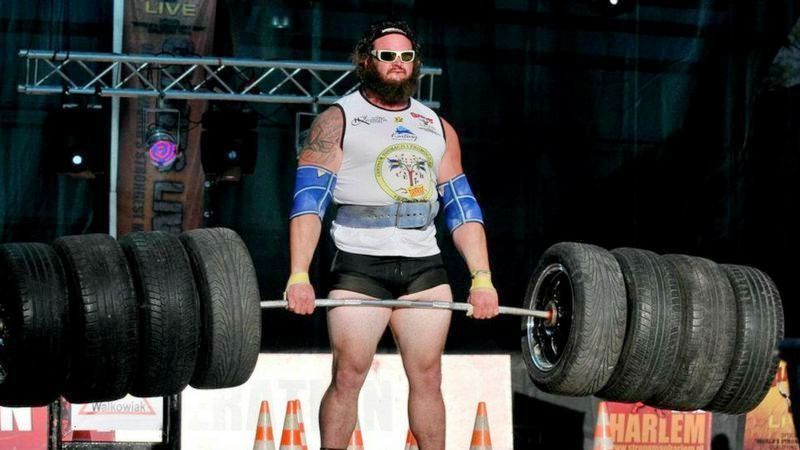 Braun Strowman in the Strongman competition