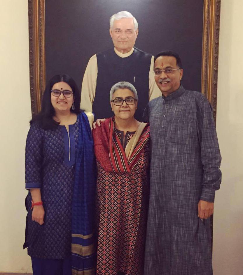 Niharika Bhattacharya with her Family