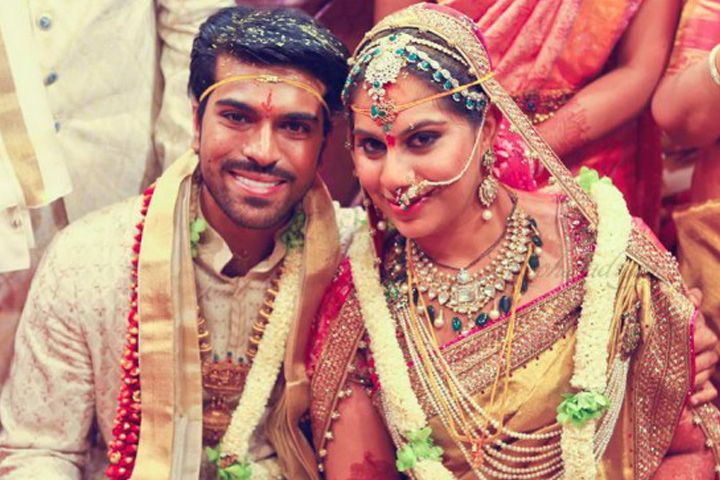 A photo of Ram Charan with his wife