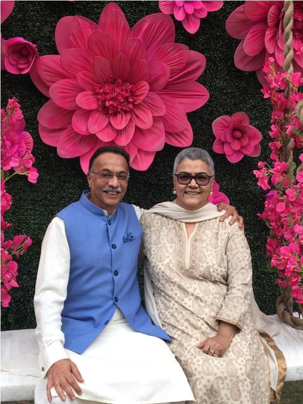 Ranjan Bhattacharya With His Wife, Namita Bhattacharya