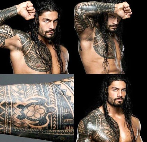 HD wallpaper tattoo glove muscle wrestler WWE athlete Roman Reigns   Wallpaper Flare