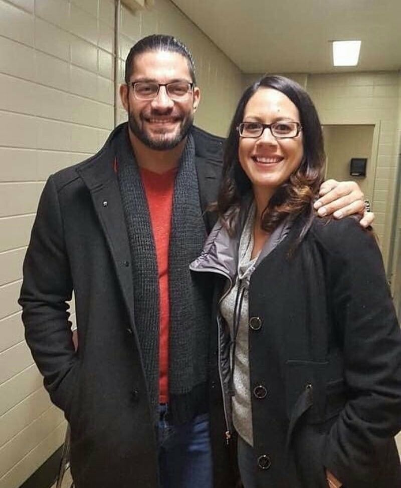 Roman Reigns with his sister Vanessa