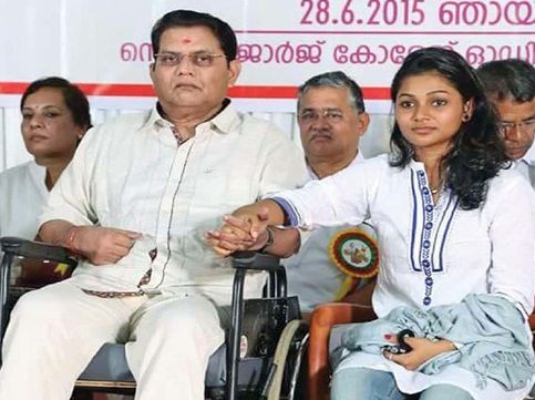 Sreelakshmi Sreekumar with her father