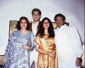 Ayla Musharraf with her parents and brother