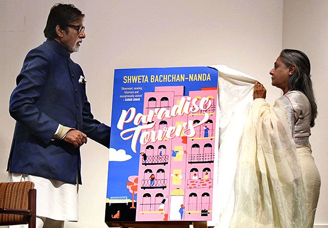 Amitabh Bachchan and Jaya Bachchan unveiling Shweta Bachchan Nanda's book - Paradise Towers