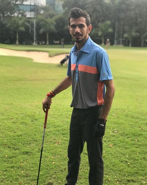 Yuzvendra Chahal playing Golf