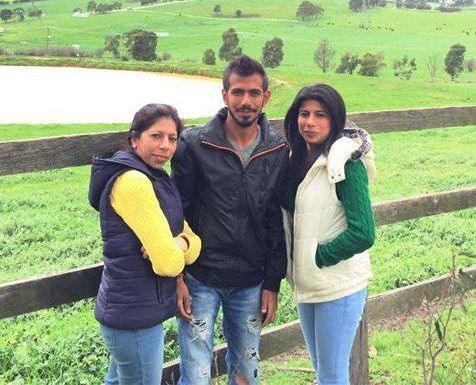 Yuzvendra Chahal with his sisters