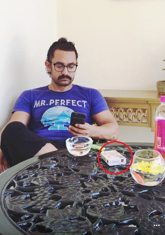 Aamir Khan smoking