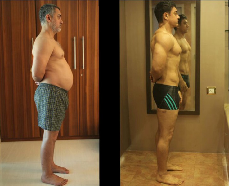 Aamir Khan's body transformation for Dangal