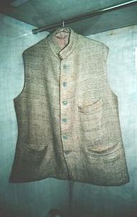 Coat of Sardar Patel, preserved in Sardar Vallabhbhai Patel National Memorial