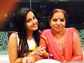 Kate Sharma with her mother