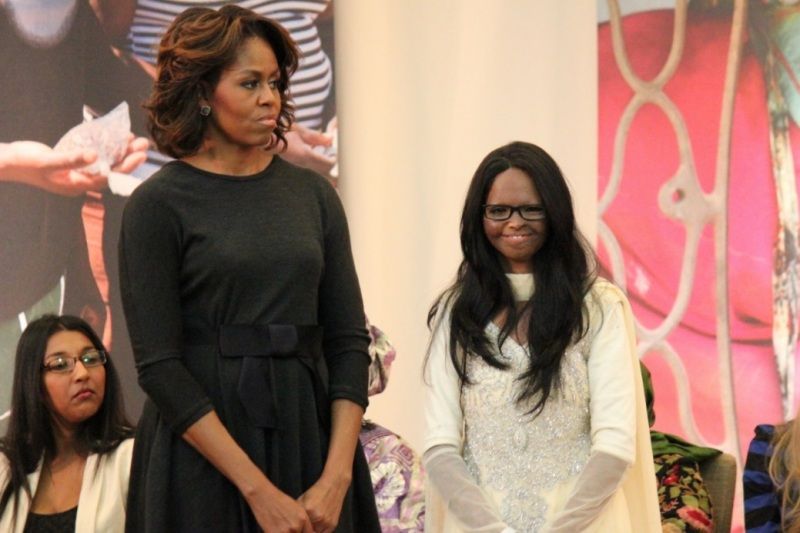 Laxmi Agarwal with Michelle Obama