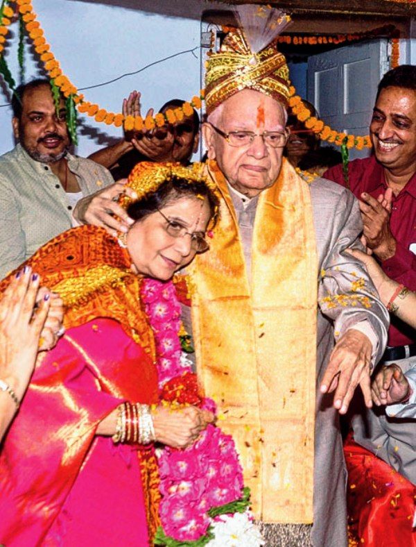 N.D.Tiwari's marriage picture with Ujjwala Tiwari