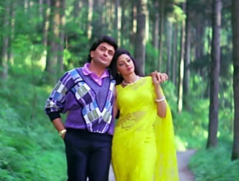 Rishi Kapoor along with Sridevi in Chandni