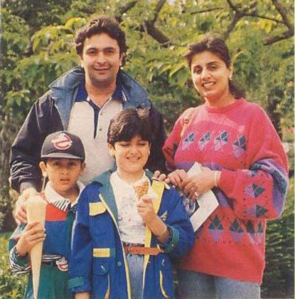 Rishi Kapoor with his family