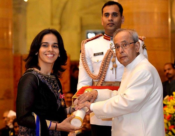 Saina Nehwal received Padma Bhushan Award