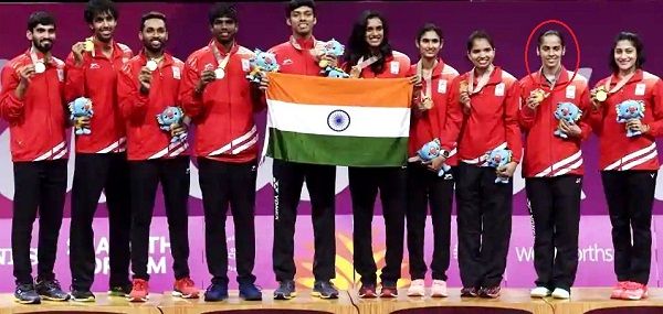 Saina Nehwal won Gold Medal in badminton mixed team event at 2018 Commonwealth Games