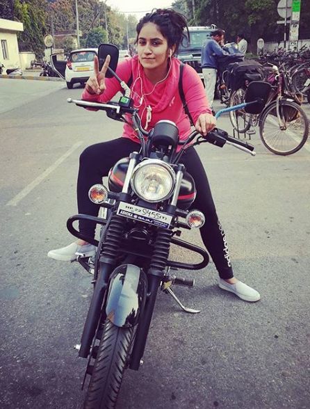 Surbhi Rana Bike Riding