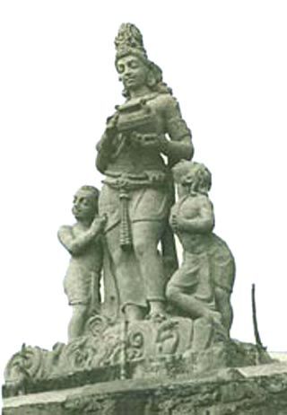 The statue of Chambal Mother was sculpted by Ram V Sutar