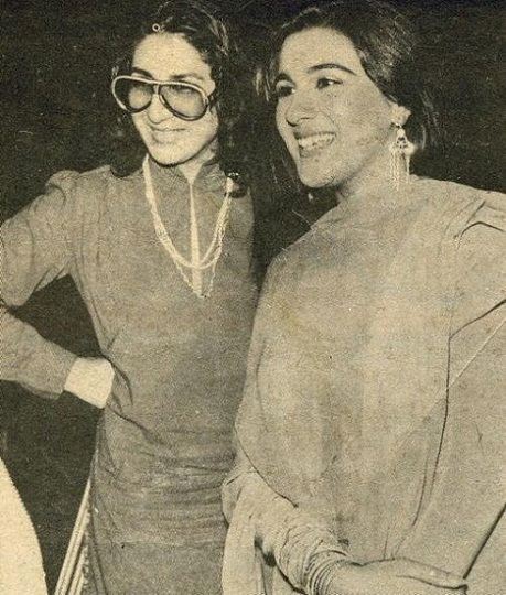 Amrita Singh with her mother